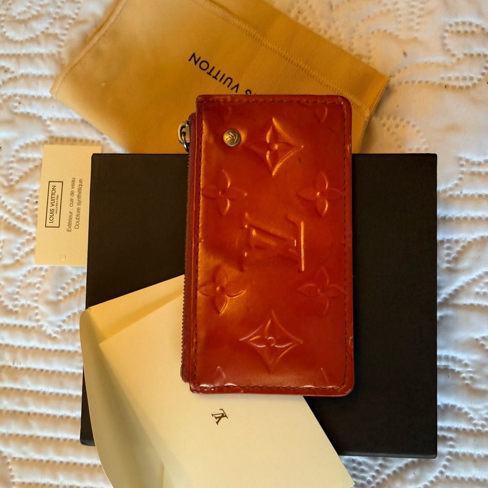 Louis Vuitton Vernis Cles Wallet - Pink 3 with gift box, Dusty, gift card